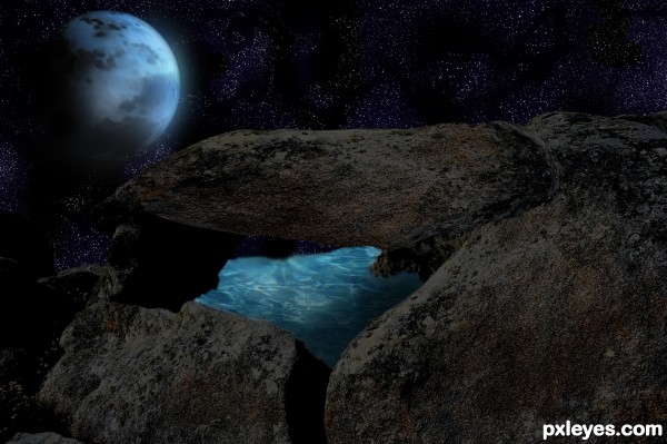 Creation of Moonlit Hot Spring: Step 3